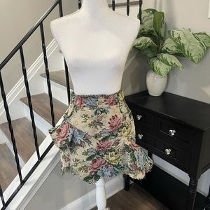 FLORAL ZARA MINI SKIRT SIZE M NEW WITH TAGS